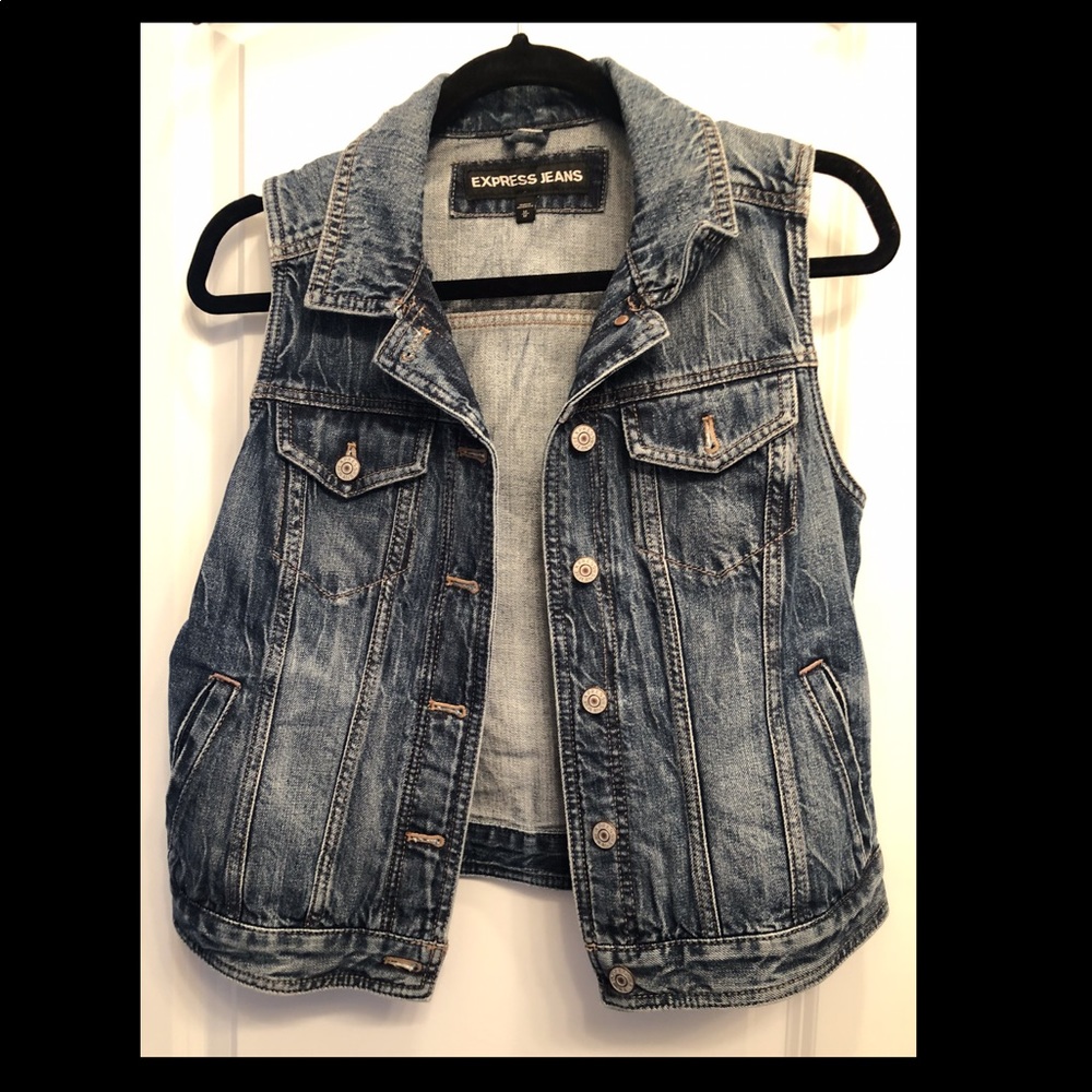 Express Medium Denim Vest